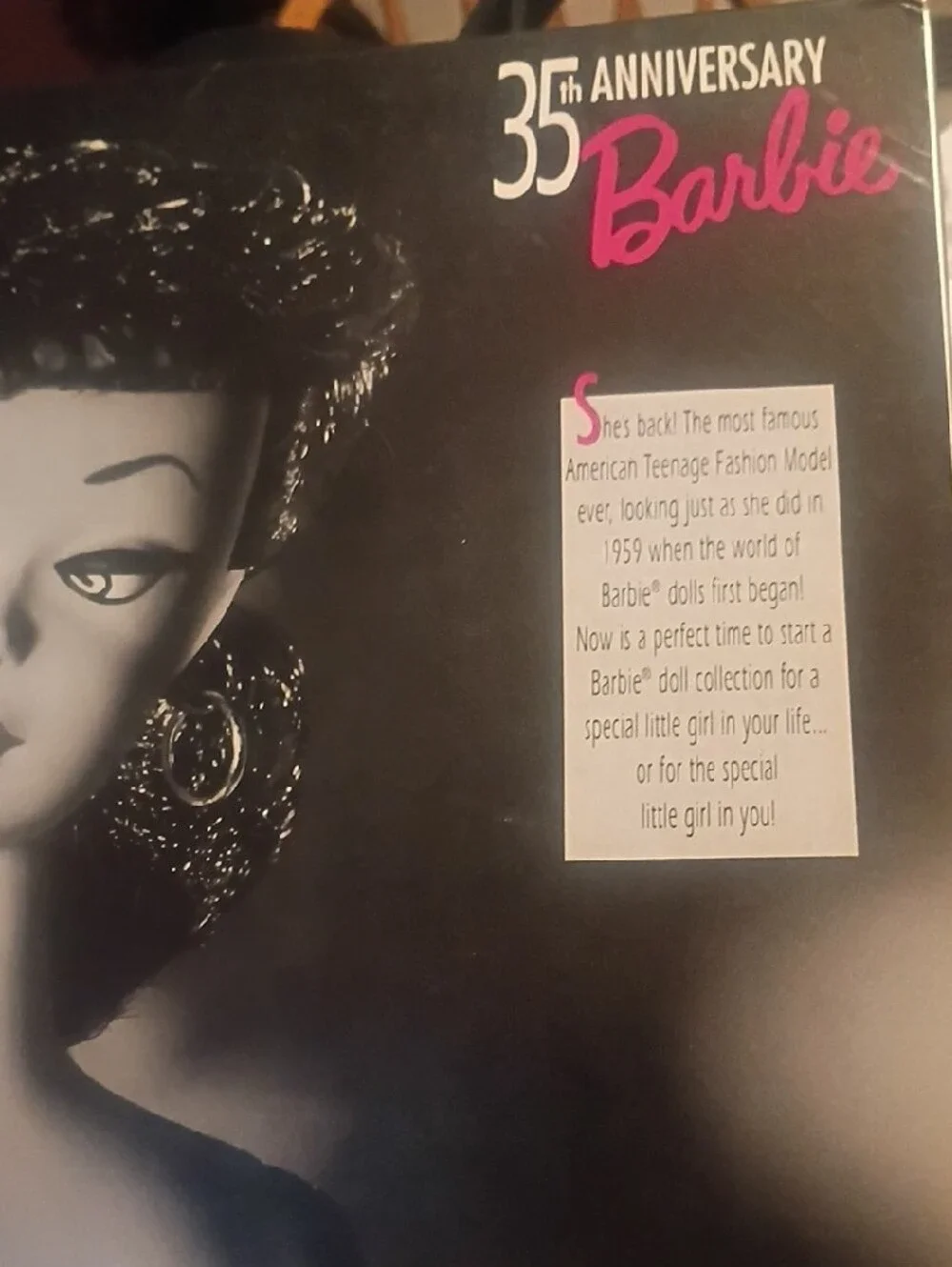 Barbie 35th Anniversary Doll in Black & White Striped Swimsuit
